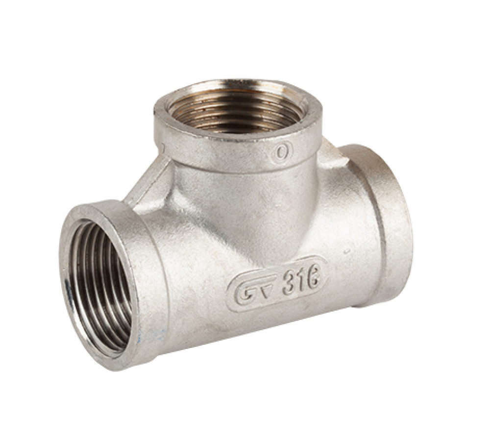 1" Stainless Steel Equal Tee 316