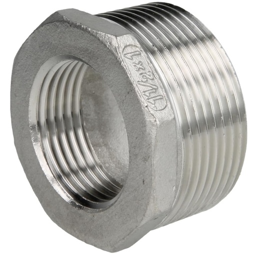 [P1054025] 1 1/2" x 1" BSP 316 Stainless Steel Reducing Bush 40mmx25mm